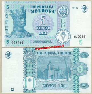 Moldova PB22 5 Lei 2015 unc