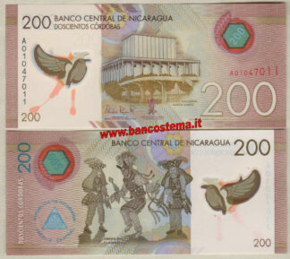 Nicaragua P213a 200 Cordobas 2014(2015) unc - polymer