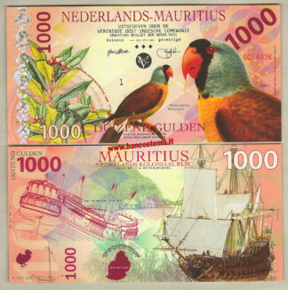 Netherlands Mauritius 1.000 Gulden polymer unc