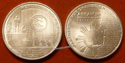 Philippines 1 Piso commemorativo ASEAN 2017 unc