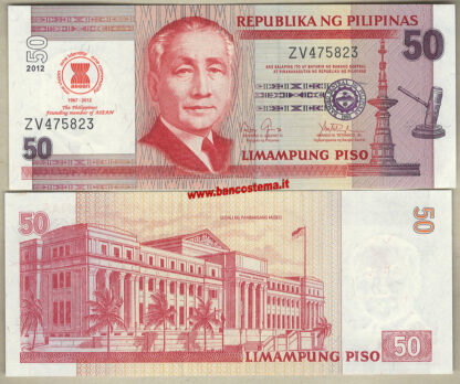 Philippines P211A 50 Piso commemorativa ASEAN 2012 unc