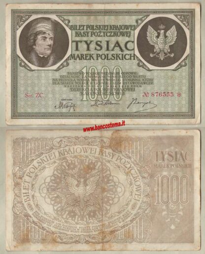 Poland P22 1.000 Marek 17.05.1919 vf