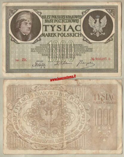 Poland P22 1.000 Marek 17.05.1919 vf