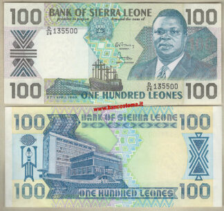 Sierra Leone P18b 100 Leones 27.04.1989 unc