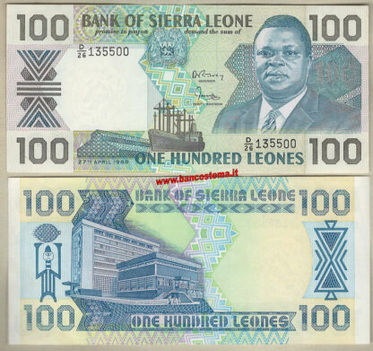 Sierra Leone P18b 100 Leones 27.04.1989 unc