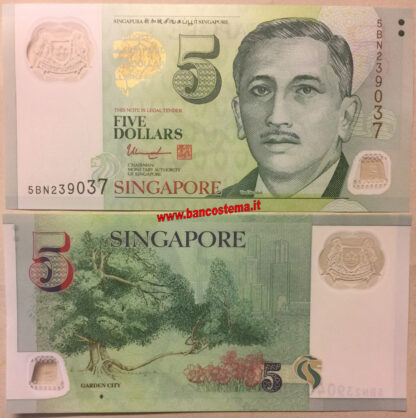 Singapore P47f 5 Dollars (2018) unc polymer