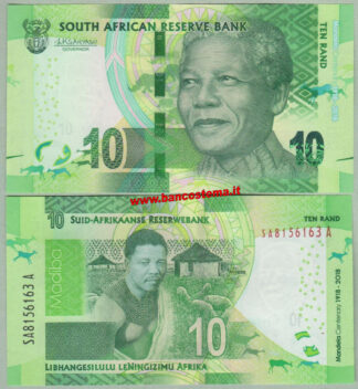 Banconota South Africa P143 10 Rand (2018) commemorativo unc