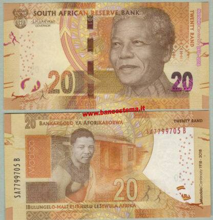 Banconota South Africa P144 20 Rand (2018) commemorativo unc