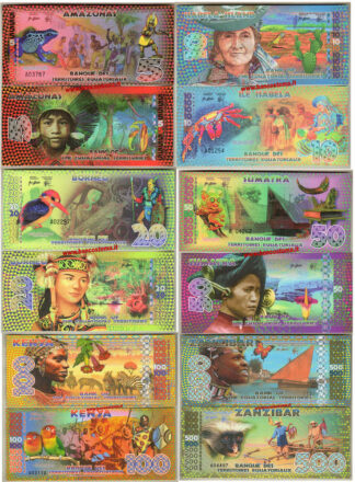 Bank of equatorial territories set banknotes