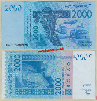 Togo P817Tb 2.000 Francs 2004 .unc - W.A.S let.T