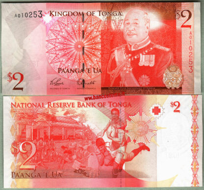  Banconota Tonga P38 (1) 2 Pa'anga nd 2009 unc