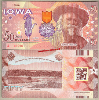 Usa 50 dollars Iowa 29th State Polymer unc