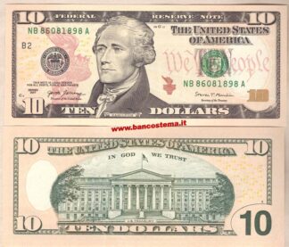 Usa PW545B 10 Dollars "B2" 2017 New York unc