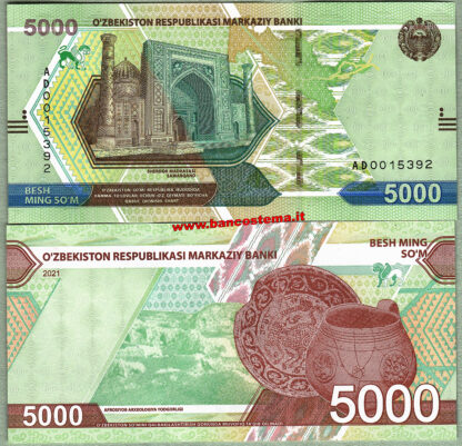 Uzbekistan PW88 5.000 Som 2021 unc