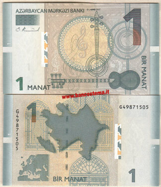 Azerbaijan P31b 1 Manat 2017 unc