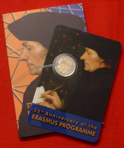 Malta 2 euro 2022 commemorativo  35º anniversario del Programma Erasmus COINCARD fdc