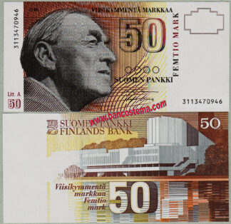 Finland P118 50 Markkaa 1996 unc