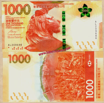 Hong Kong PW222a 1.000 Dollars HSBCL 01.01.2018 unc