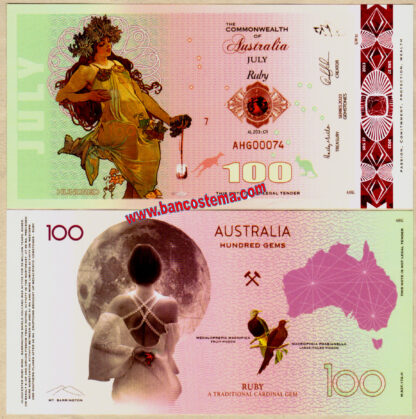 Australia 100 Gemas Polymer 2023 unc