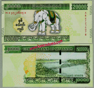 Myanmar PW87 20.000 Kyats nd 2023 unc