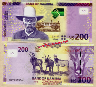 Namibia P15c 200 Dollars 2018 unc