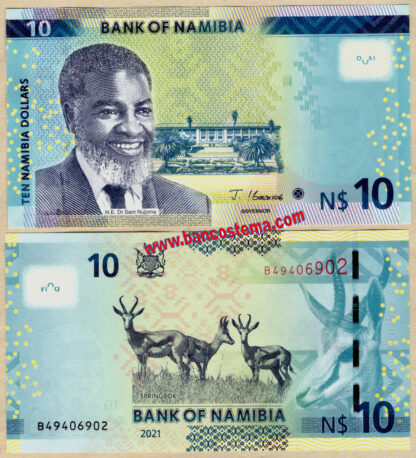 Namibia P16b 10 Dollars 2021 unc