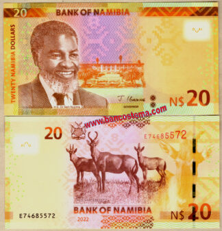 Namibia P17c 20 Dollars nd 2022 unc