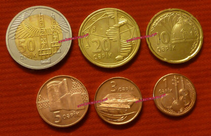 Azerbaijan set 1-3-5-10-20-50 QƏPİK 2021 front