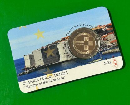 Croatia 2 euro commemorativo introduzione dell'Euro in Croazia coincard fdc