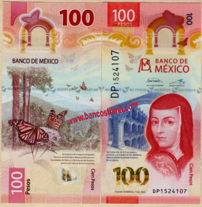 Mexico P134h 100 Pesos 07.07.2022 polymer unc