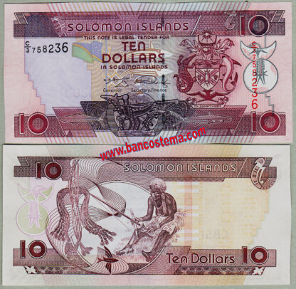 Solomon Islands P27b 10 Dollars (2009) unc