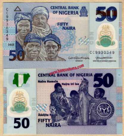 Nigeria P40o 50 Naira 2023(2024) unc polymer