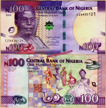 Nigeria P41f 100 Naira commemorativa 2024 unc