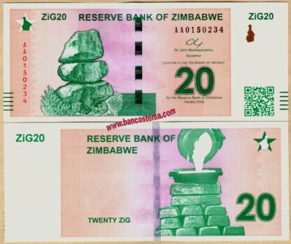 Zimbabwe PW111 20 Zig 2024 unc