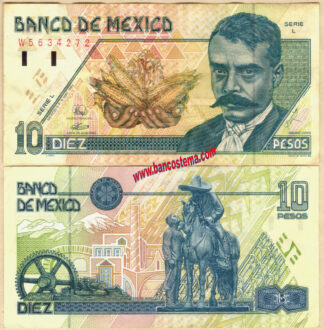 Mexico P105a 10 Pesos 06.05.1994 vf