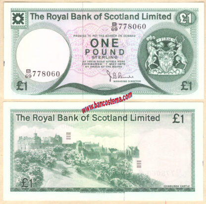 Scotland P336a 1 Pound 01.05.1979 RBS aunc