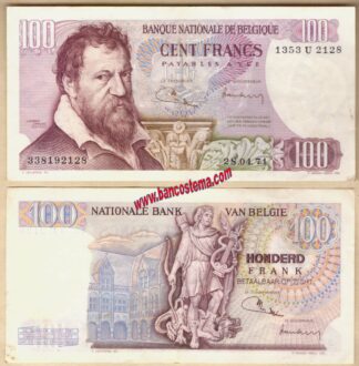 Belgium P134b (2) 100 Francs 28.04.1971 gvf