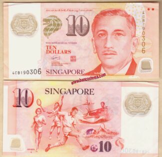 Singapore P48f 10 Dollars (2018) vfef polymer