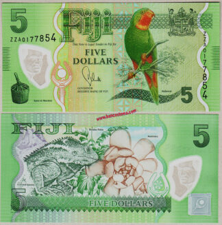 Fiji P115R 5 Dollars nd 2012 REPLACEMENT unc polymer