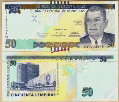 Honduras PW104c 50 Lempiras 07.04.2022 unc