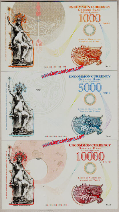 Nation of Andaqesh set 1.000-500.000 Finto 2014 carta unc - immagine 3