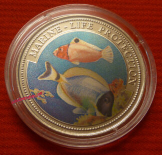 Liberia 1 dollar km570 Fish and Coral 1997 unc