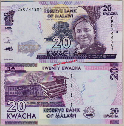 Malawi P63F 20 Kwacha 01.01.2020 unc