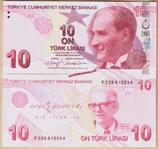 Turkey P223f 10 Lirasi 2009 (2024) unc